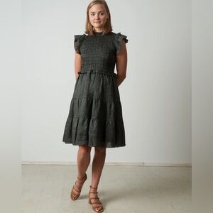 Sea New York Dress - Zig Zag Flutter Sleeve Dress - Ivy